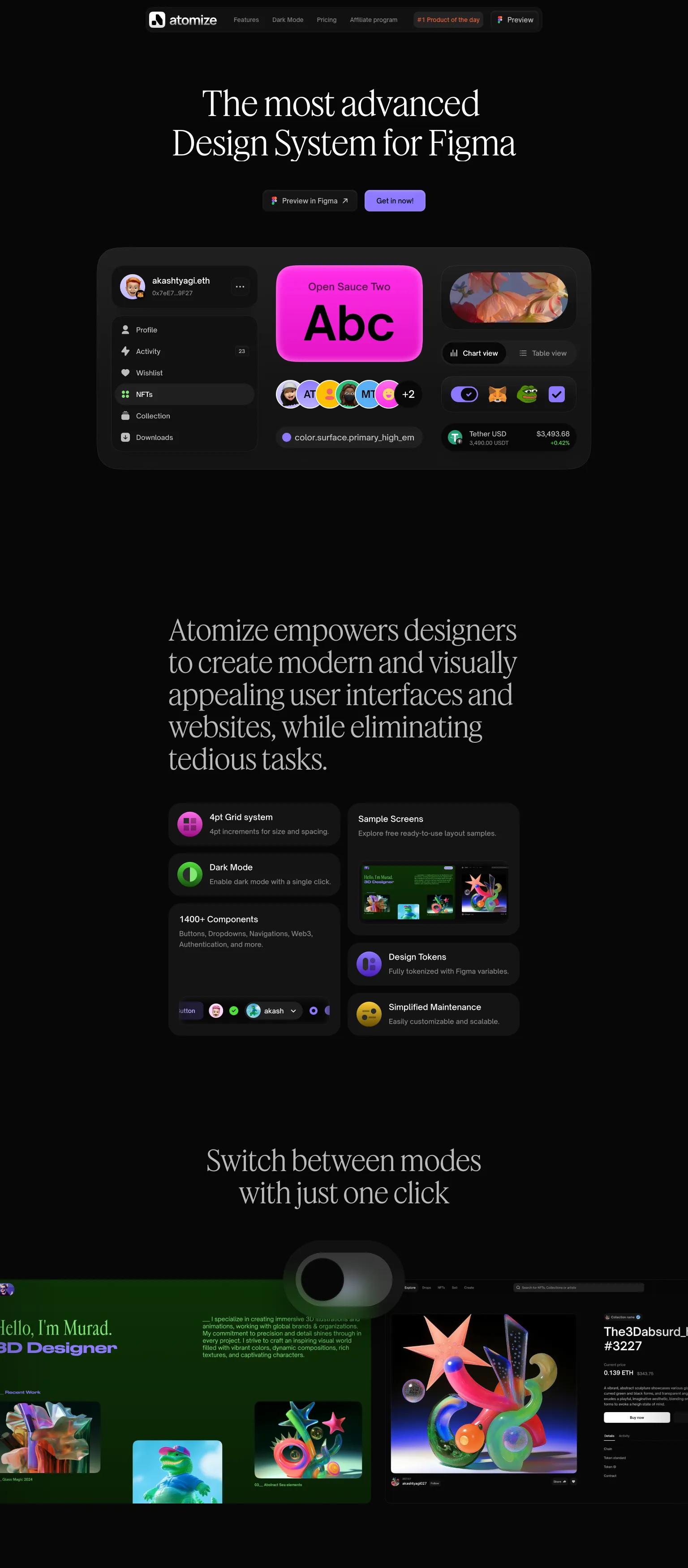 Atomize Design screenshot