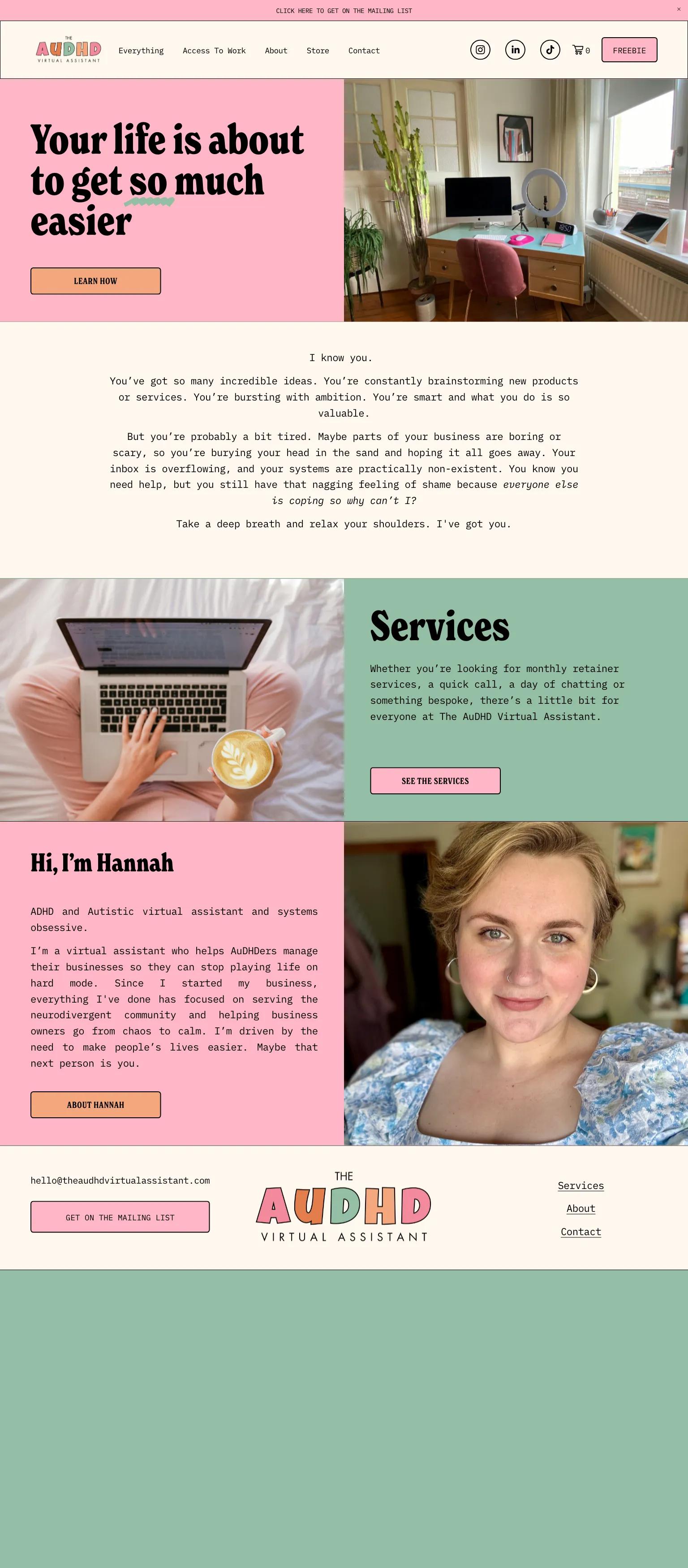 The AuDHD Virtual Assistant screenshot
