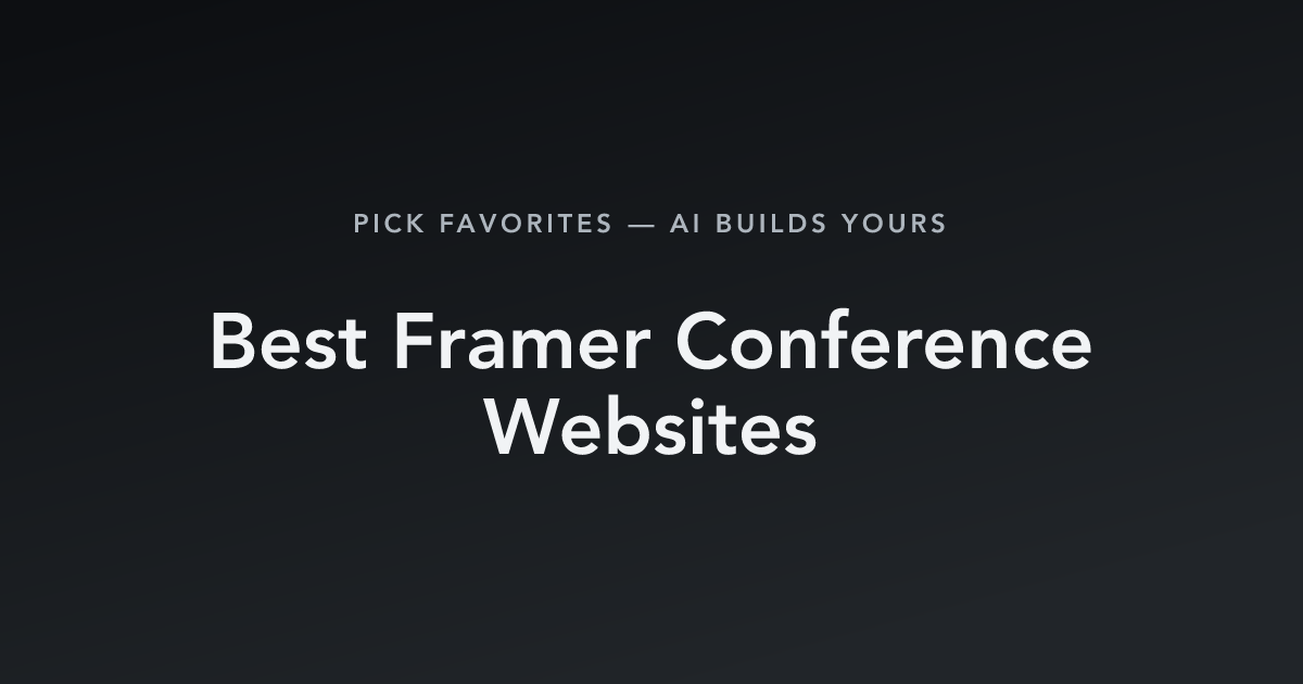 Best Framer Conference Websites with count