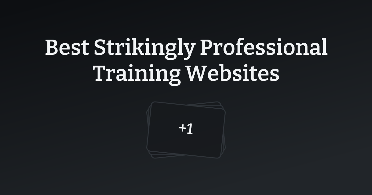 Best Strikingly Professional Training Websites with count