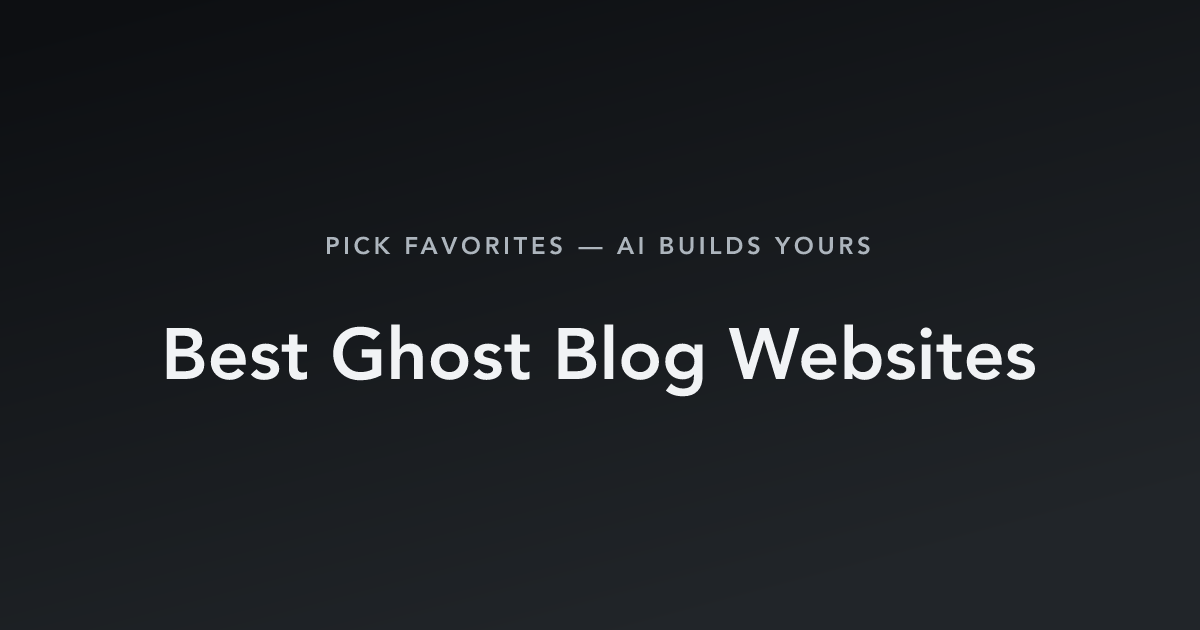 Best Ghost Blog Websites with count