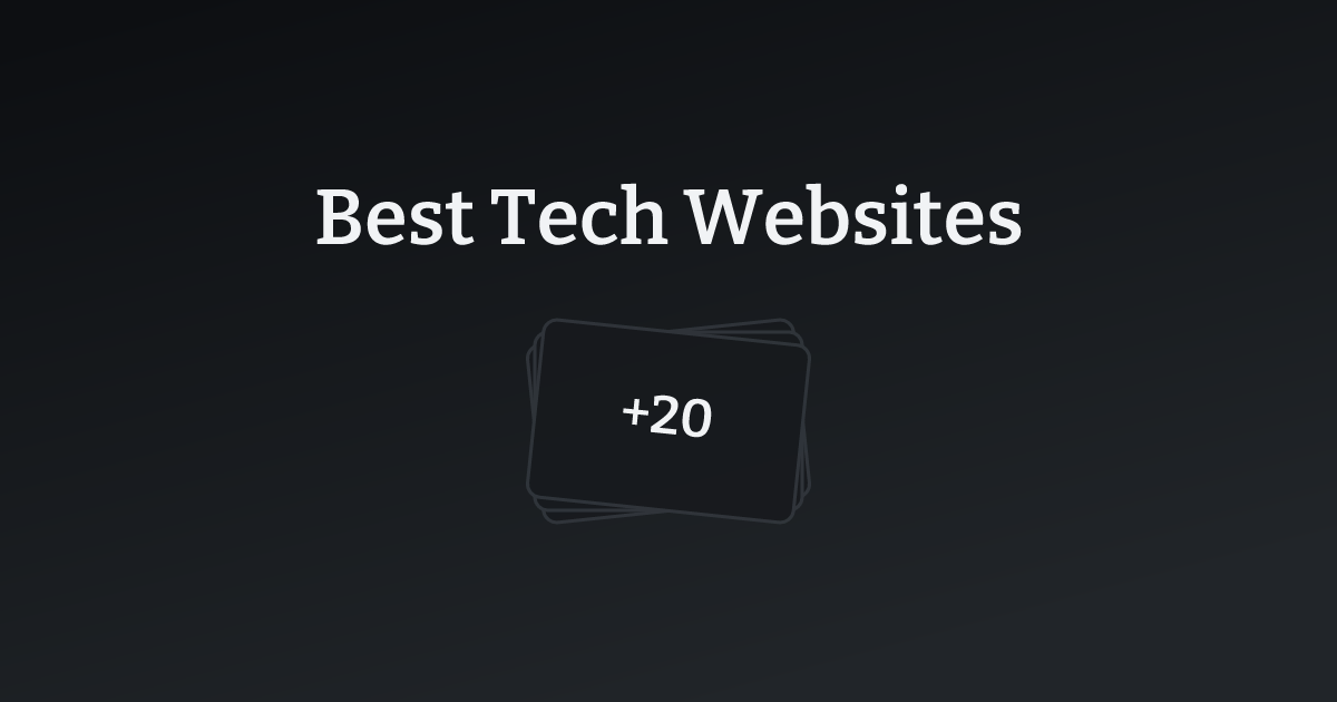 Best Tech Websites with count