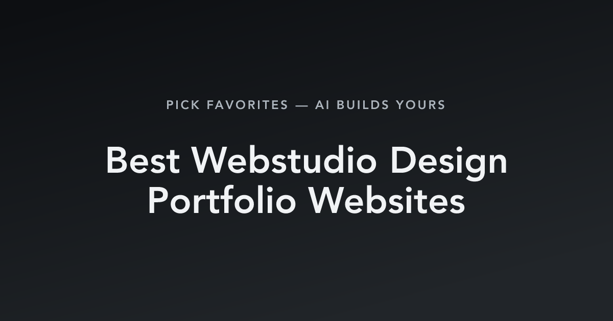 Best Webstudio Design Portfolio Websites with count