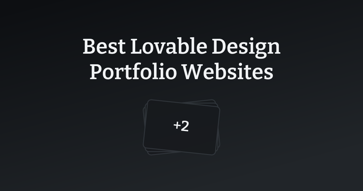 Best Lovable Design Portfolio Websites with count