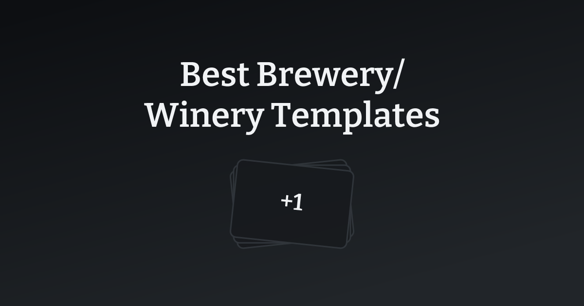 Best Brewery/Winery Templates with count