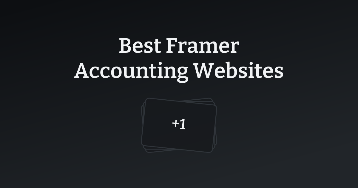 Best Framer Accounting Websites with count