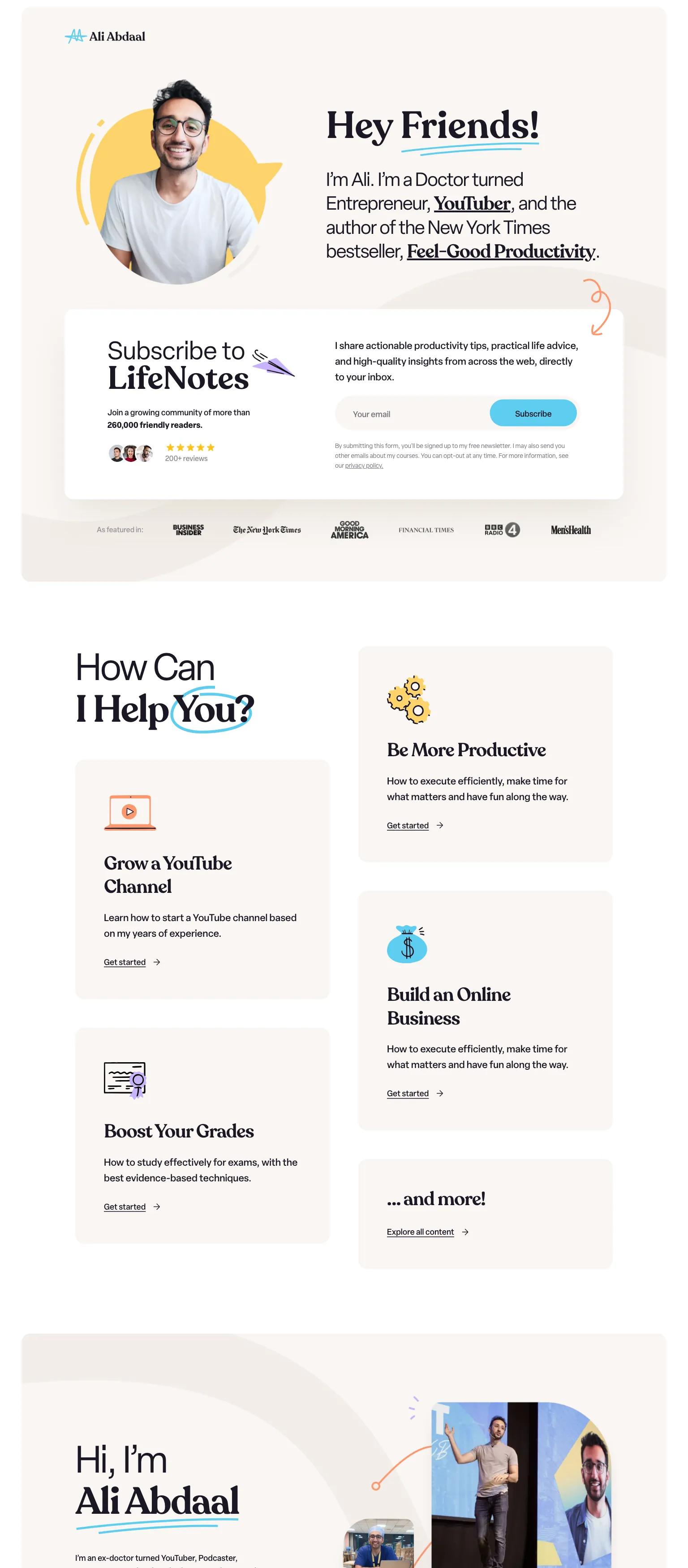 Ali Abdaal screenshot