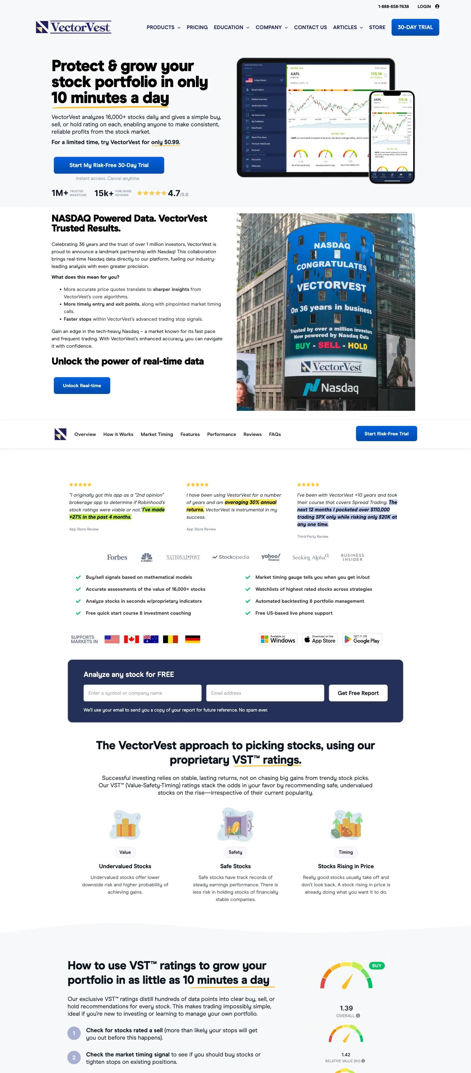 VectorVest screenshot