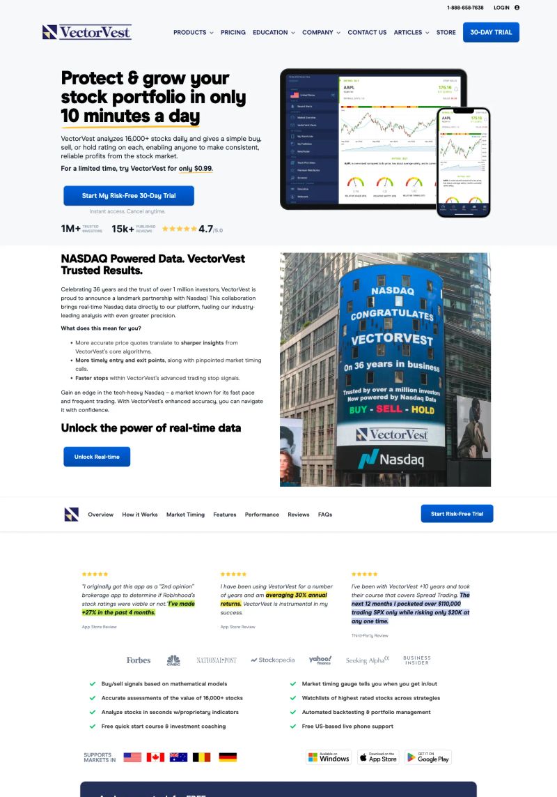 VectorVest screenshot