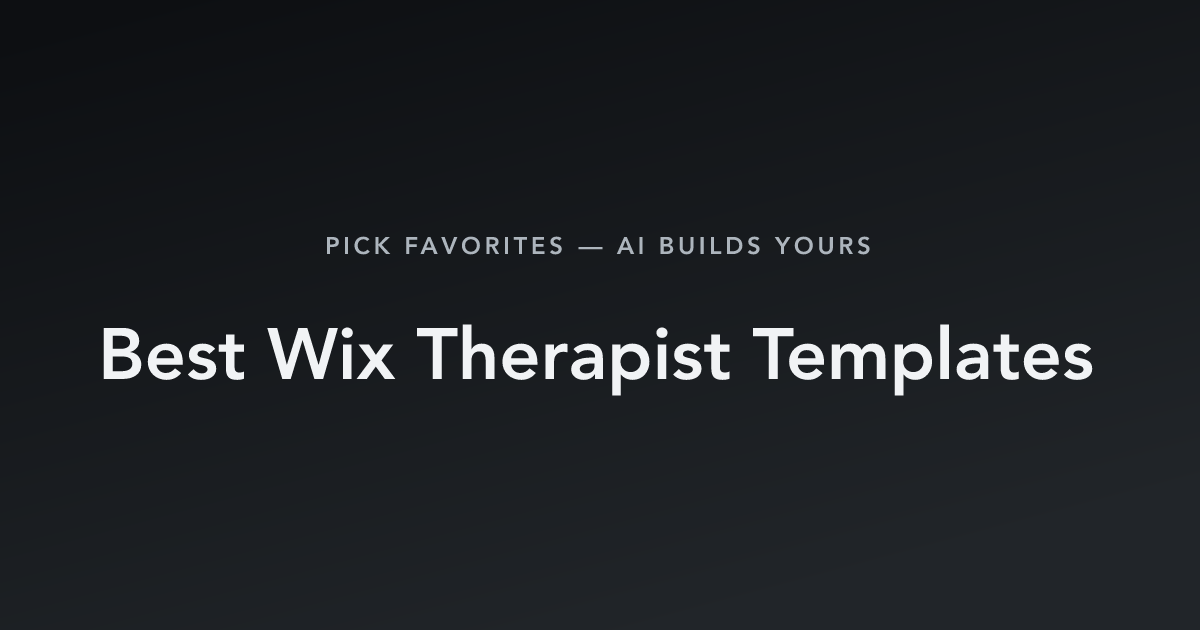 Best Wix Therapist Templates with count