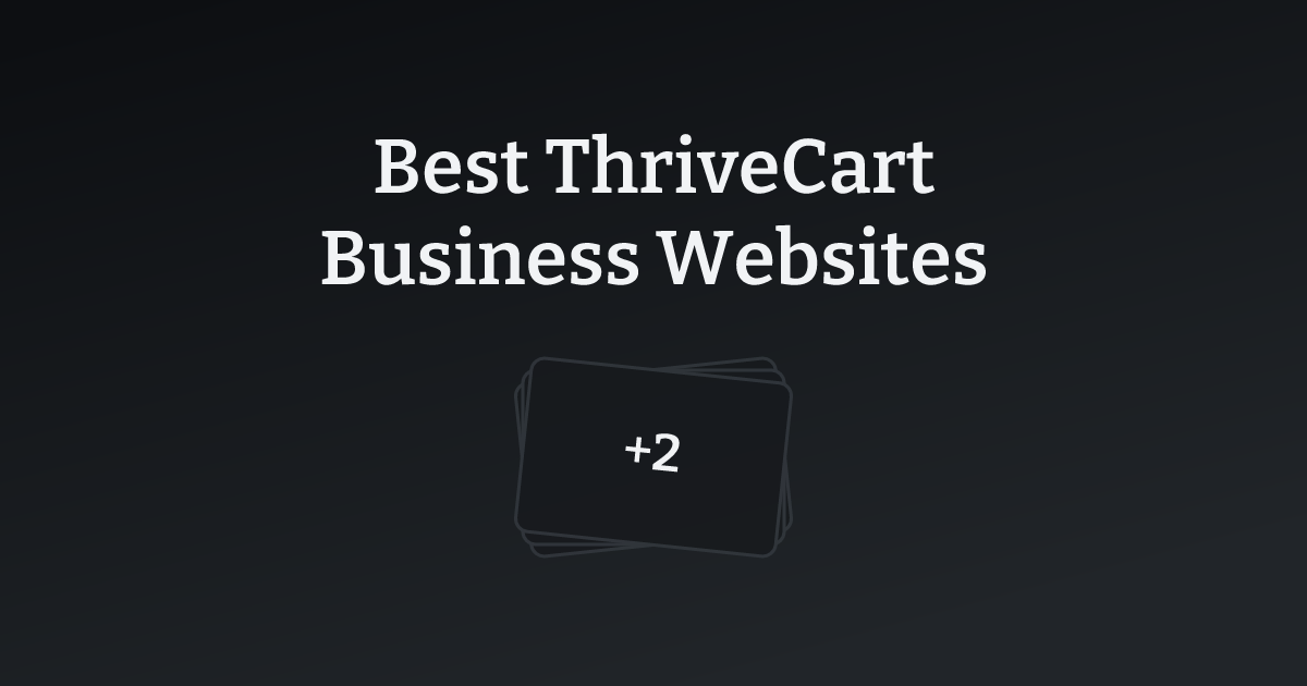 Best ThriveCart Business Websites with count