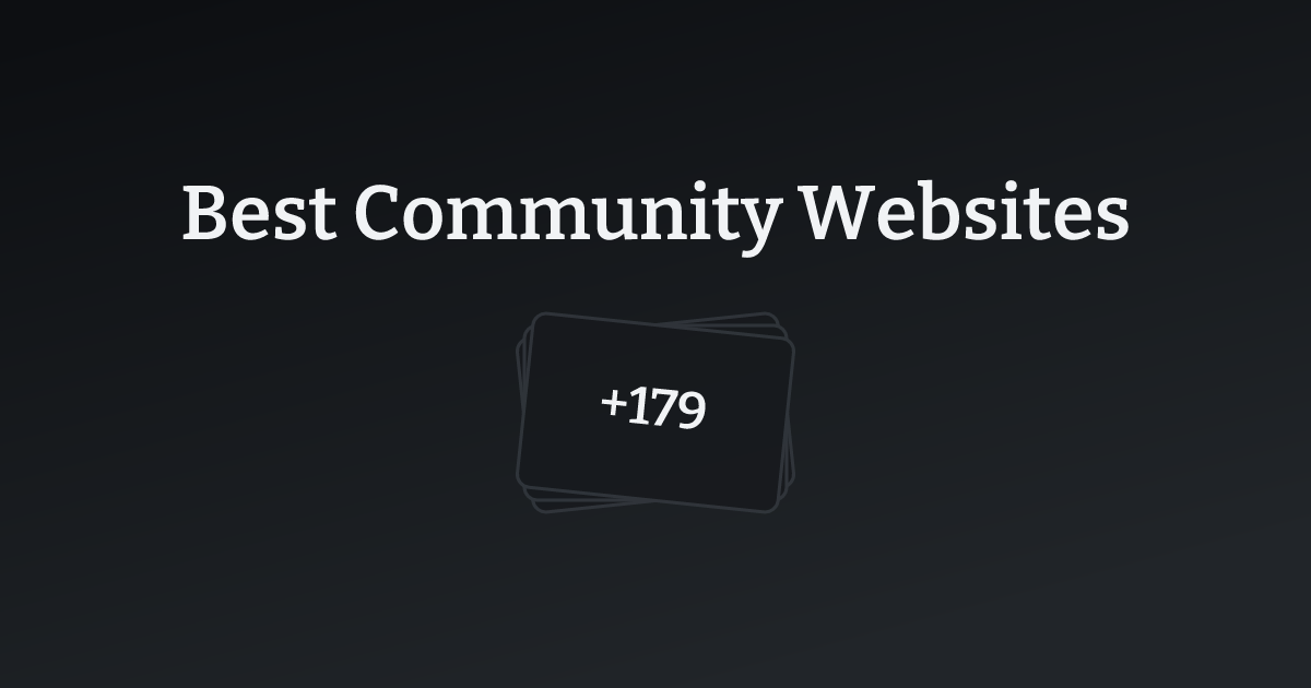 Best Community Websites with count