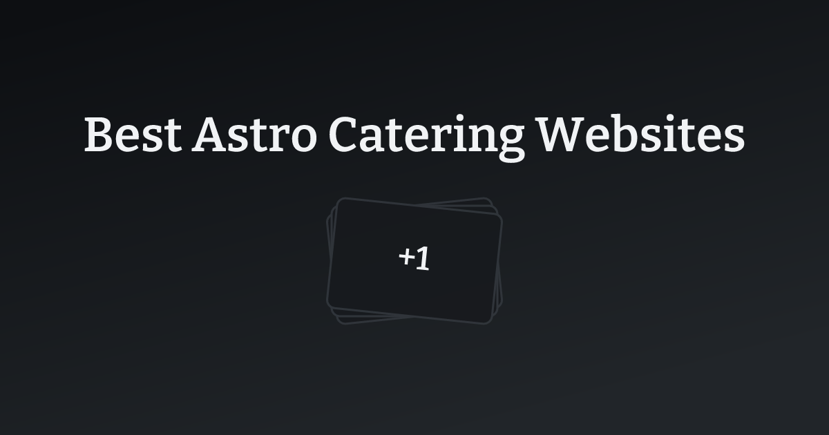 Best Astro Catering Websites with count