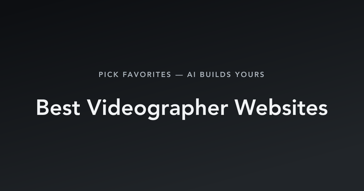 Best Videographer Websites with count