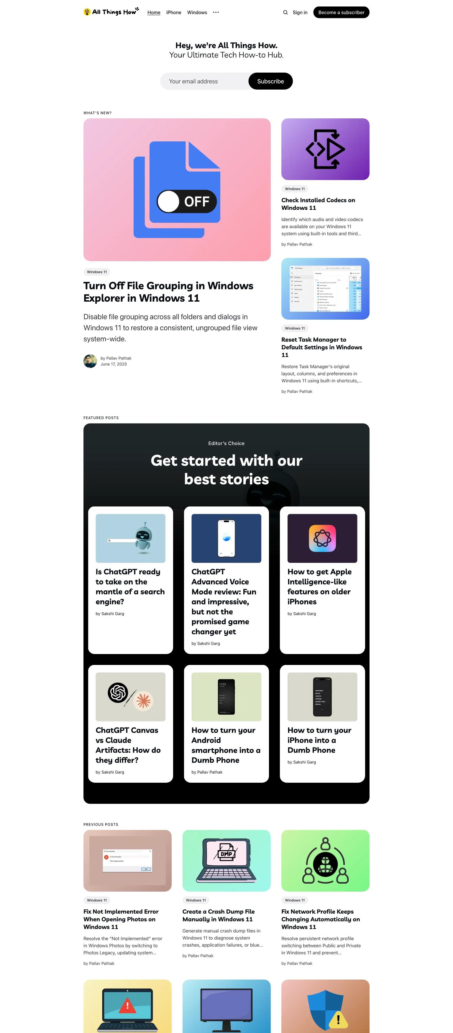 All Things How screenshot