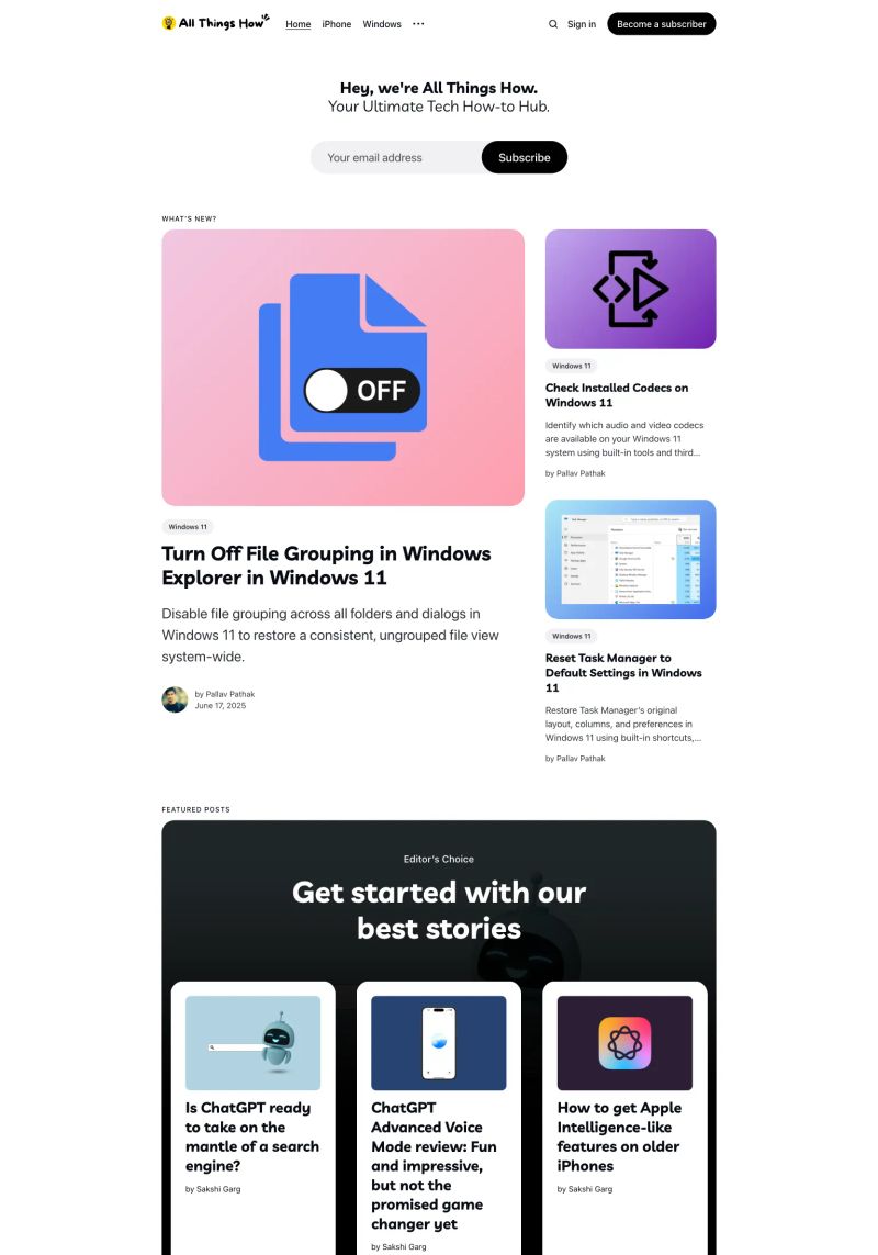 All Things How screenshot