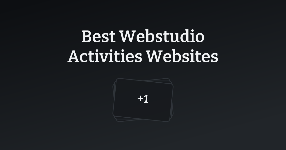 Best Webstudio Activities Websites with count