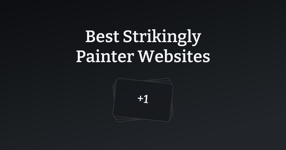 Best Strikingly Painter Websites with count