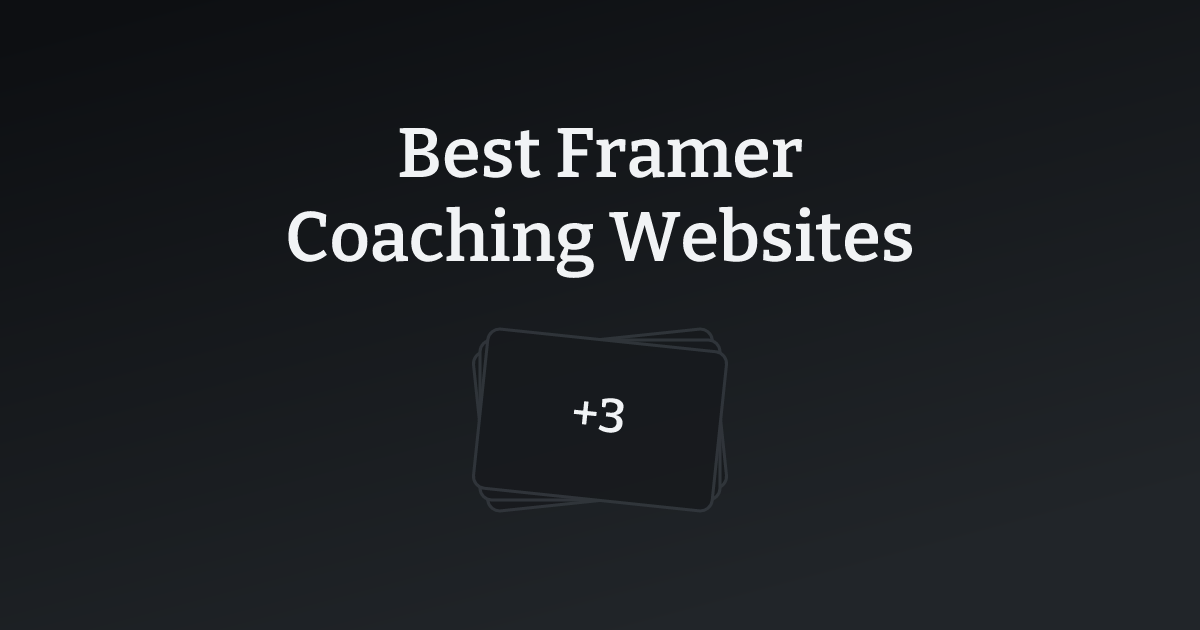 Best Framer Coaching Websites with count