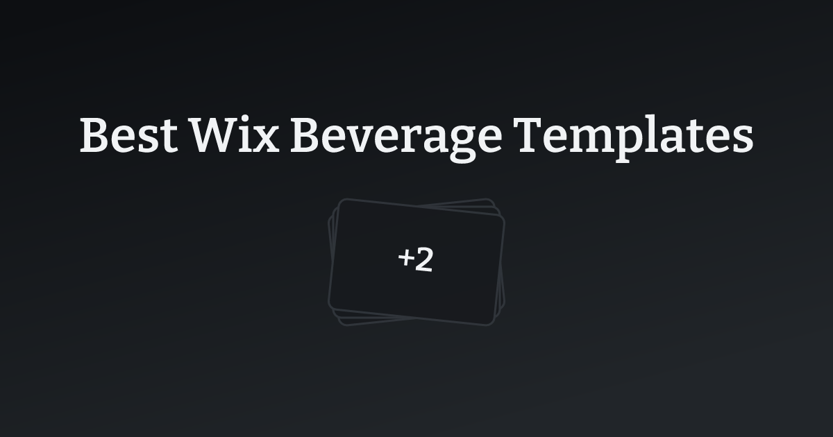Best Wix Beverage Templates with count