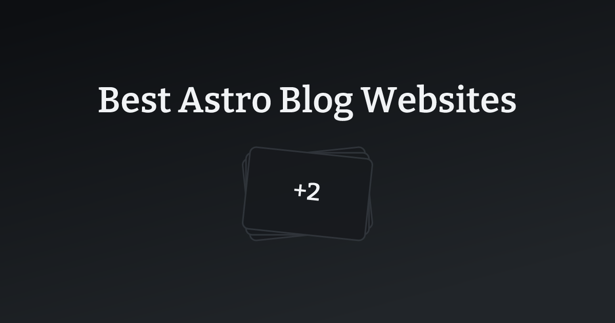 Best Astro Blog Websites with count