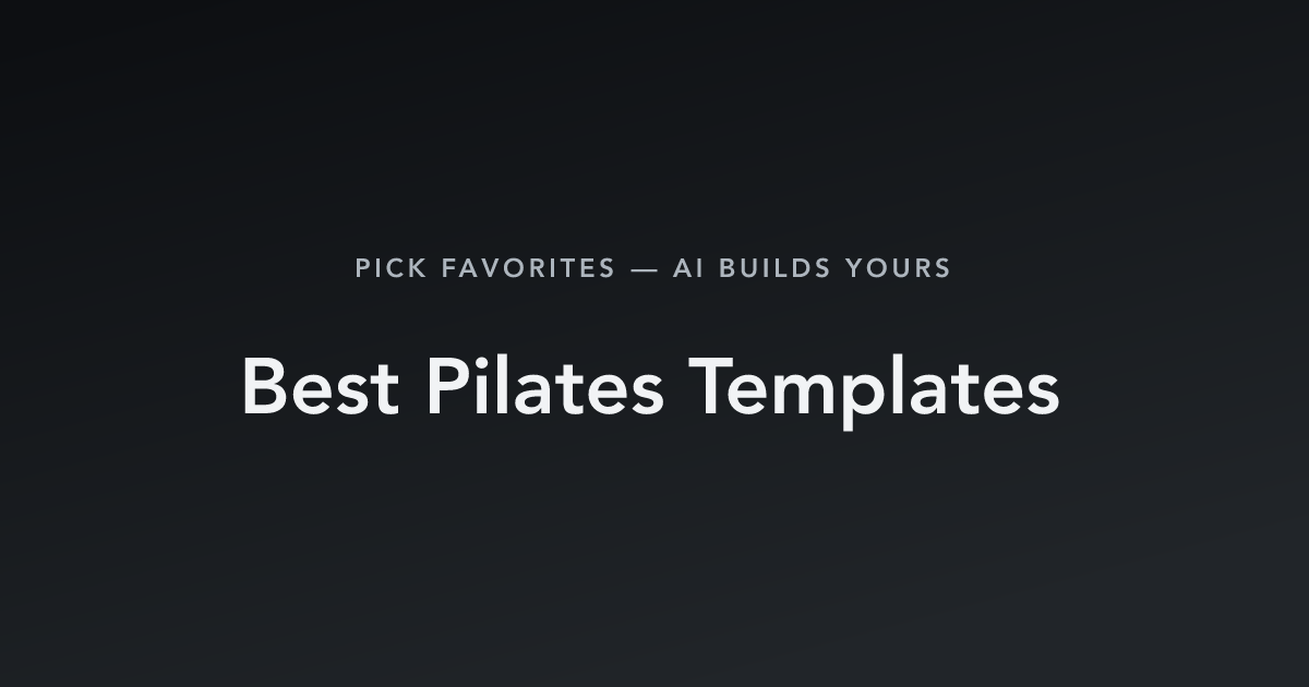 Best Pilates Templates with count