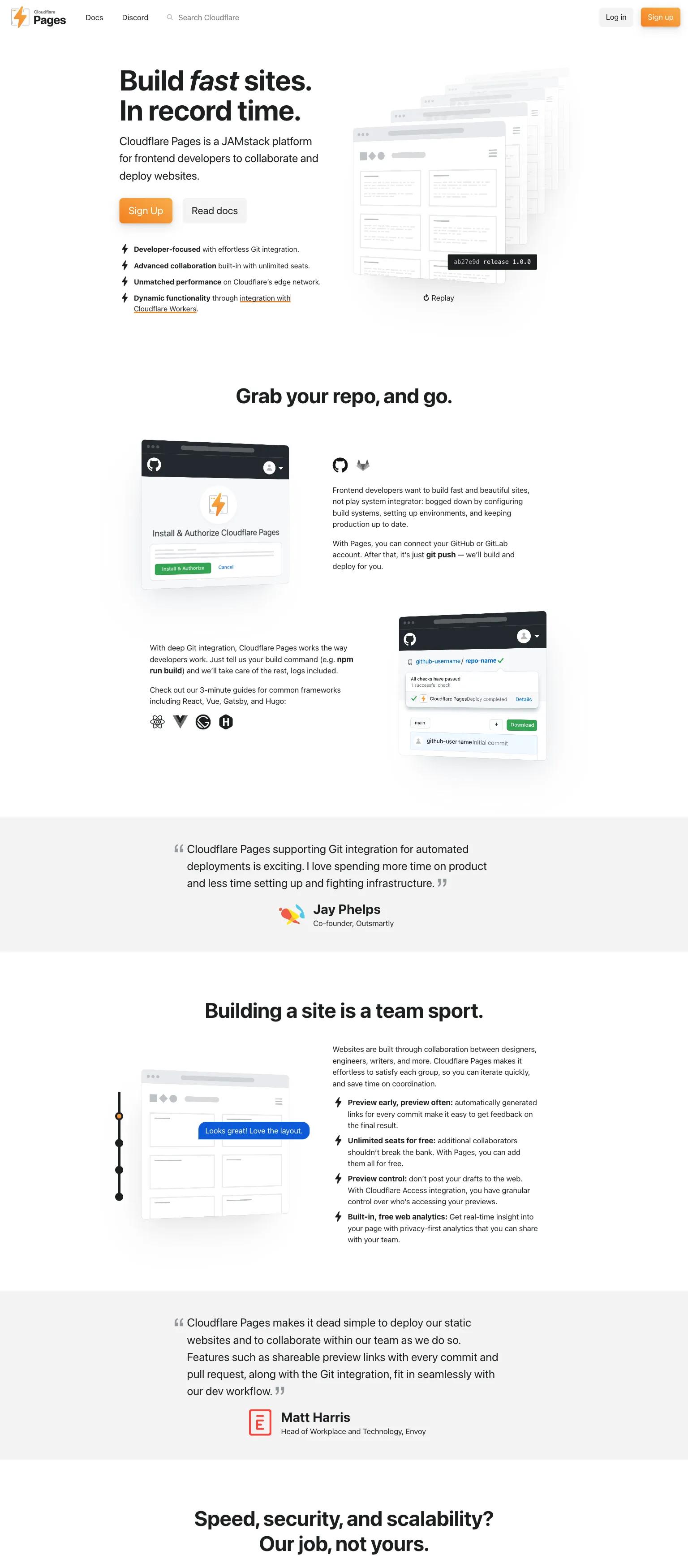 Cloudflare Pages screenshot