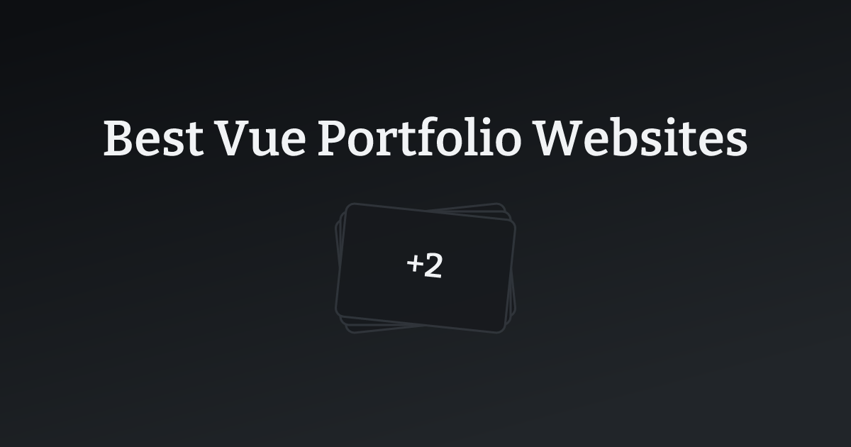Best Vue Portfolio Websites with count