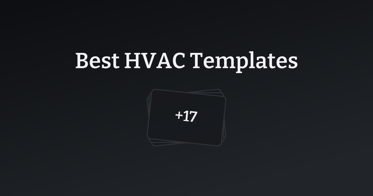 Best HVAC Templates with count