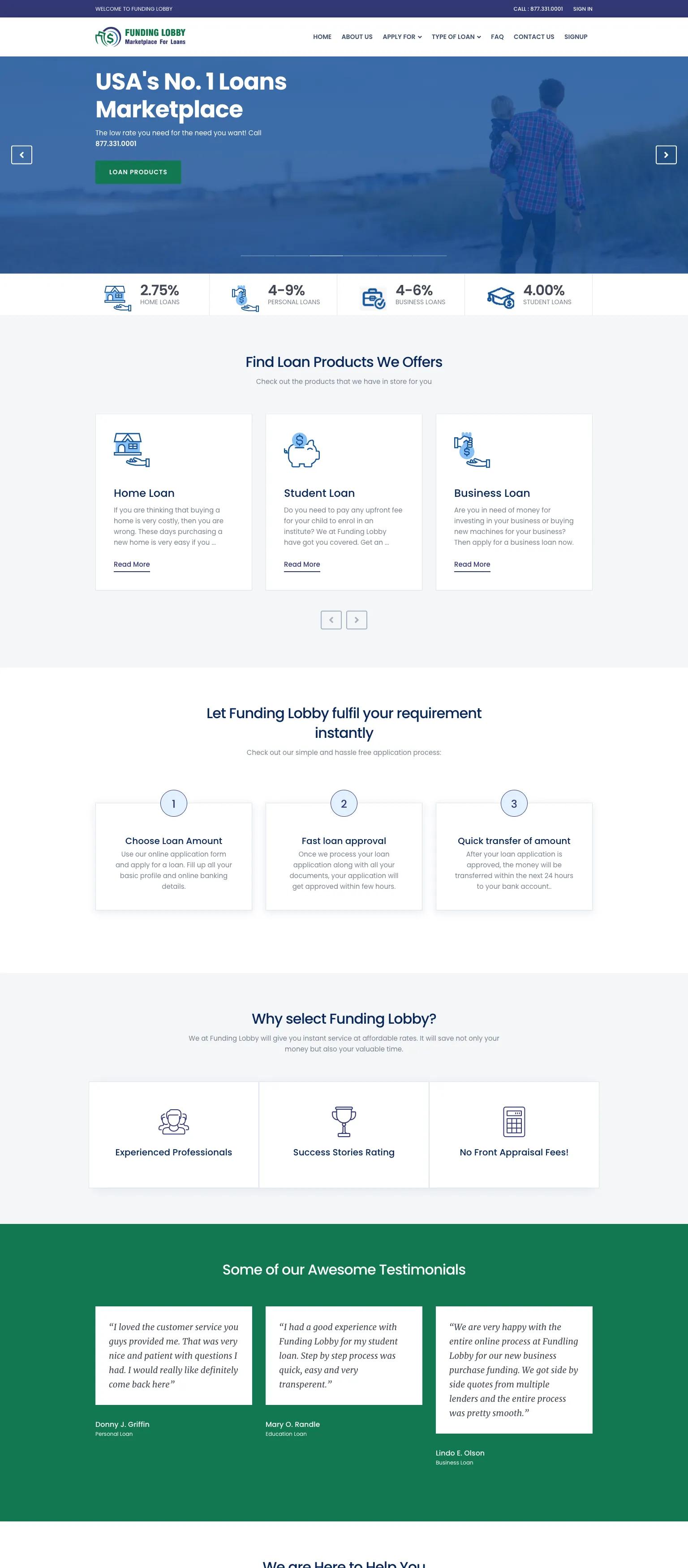 Funding Lobby screenshot