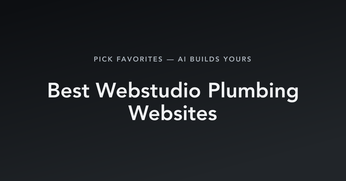 Best Webstudio Plumbing Websites with count