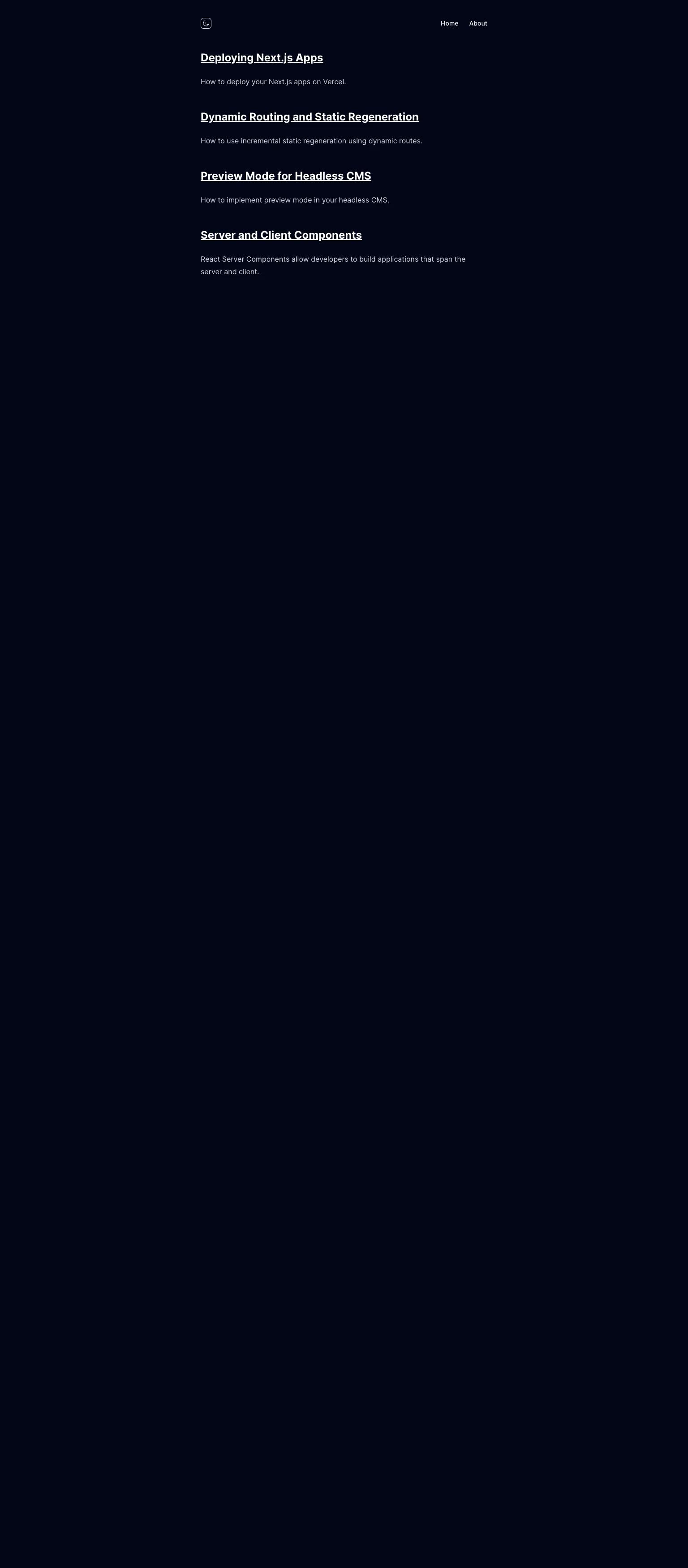 Next.js Contentlayer Blog Starter screenshot