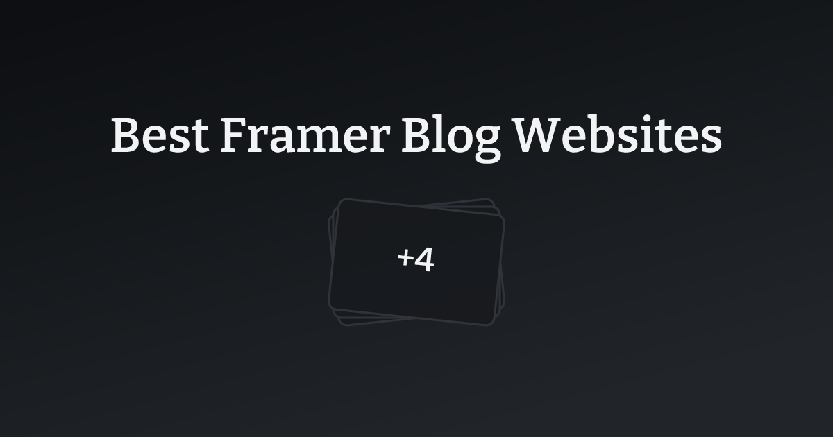 Best Framer Blog Websites with count