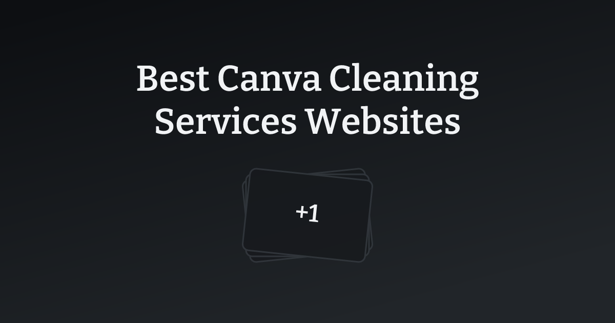 Best Canva Cleaning Services Websites with count