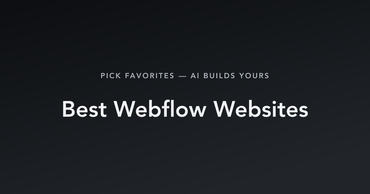 Best Webflow Websites with count