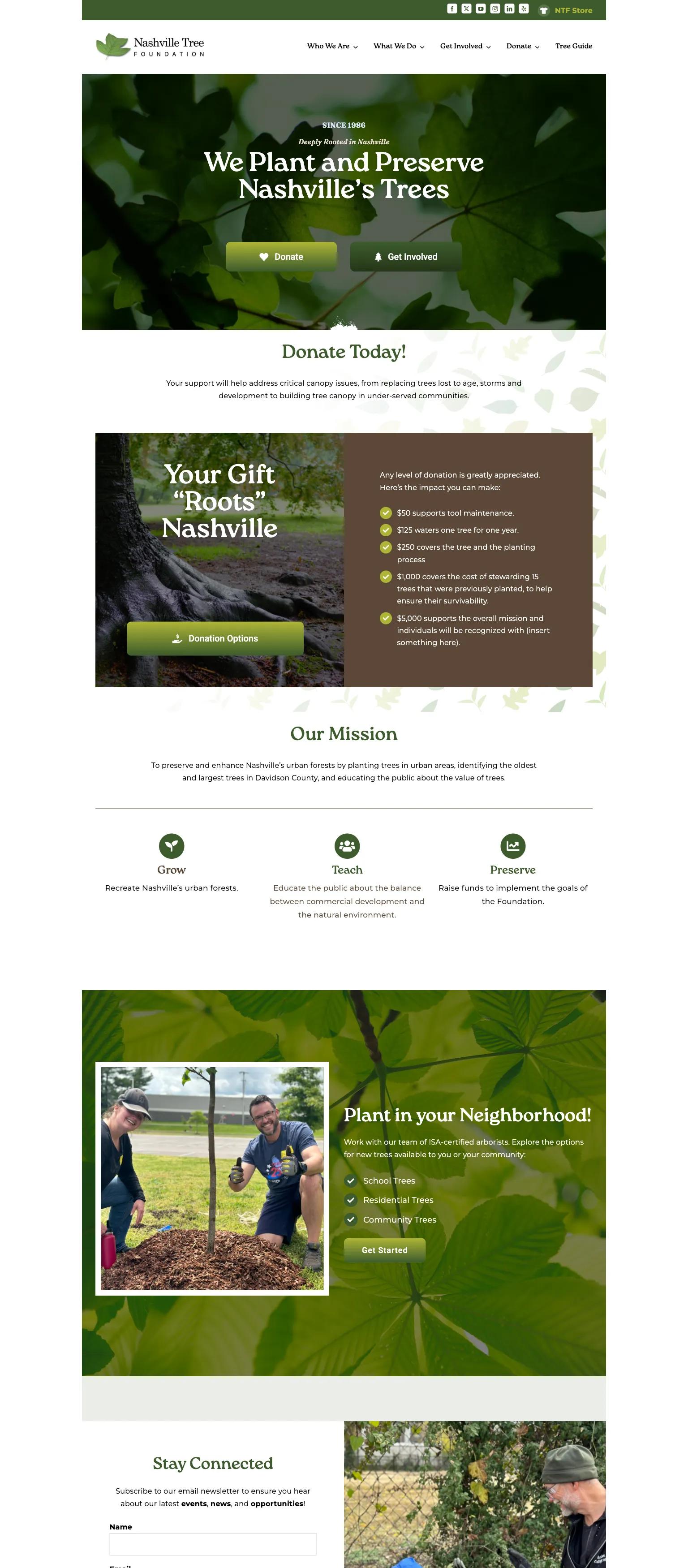 Nashville Tree Foundation screenshot
