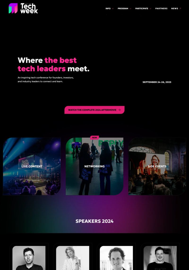 Italian Tech Week screenshot