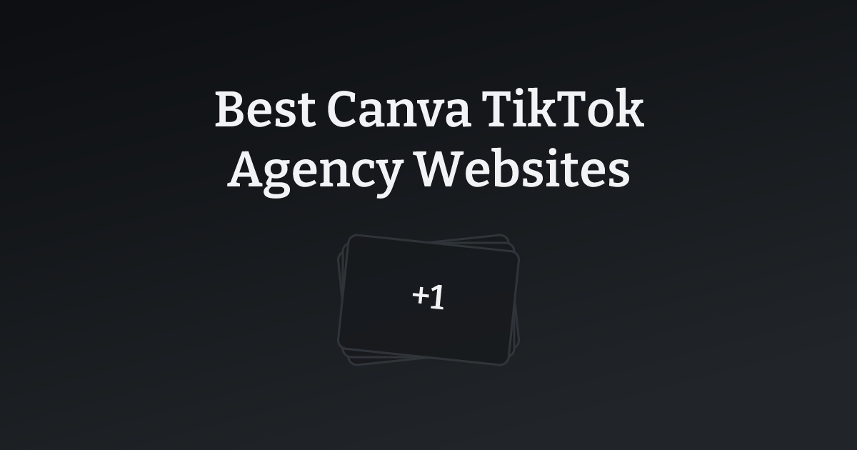 Best Canva TikTok Agency Websites with count