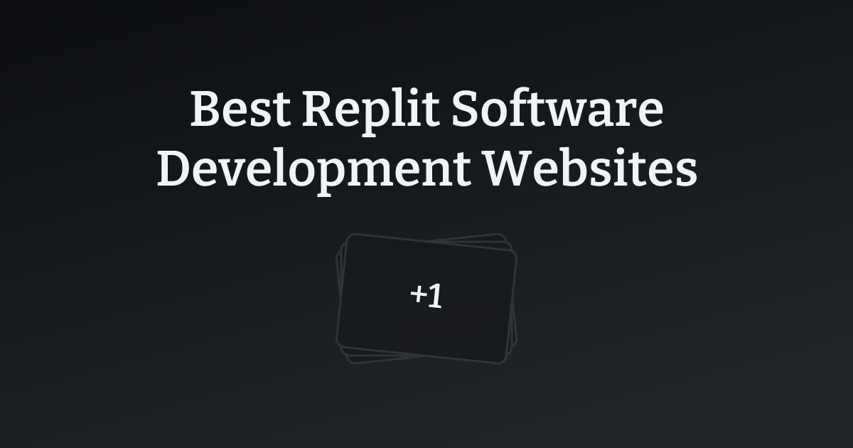 Best Replit Software Development Websites with count