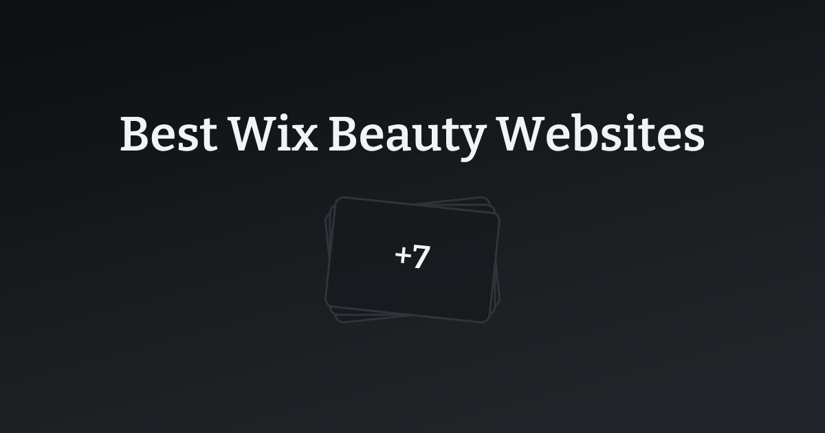 Best Wix Beauty Websites with count