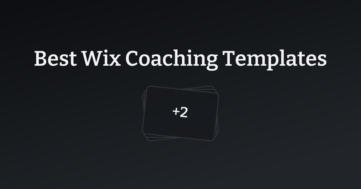 Best Wix Coaching Templates with count