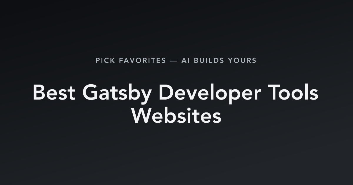 Best Gatsby Developer Tools Websites with count