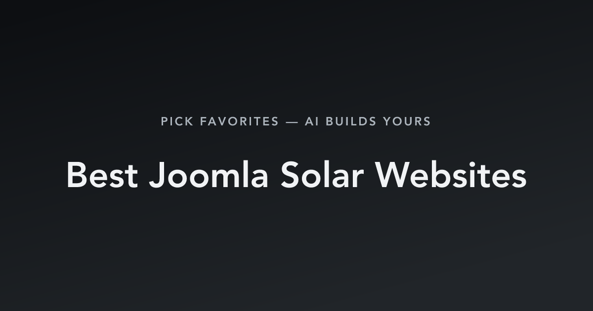 Best Joomla Solar Websites with count