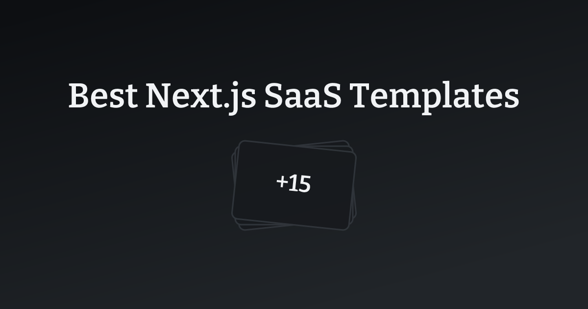 Best Next.js Tech Templates with count