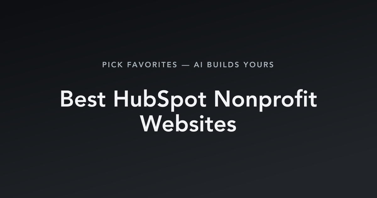 Best HubSpot Nonprofit Websites with count