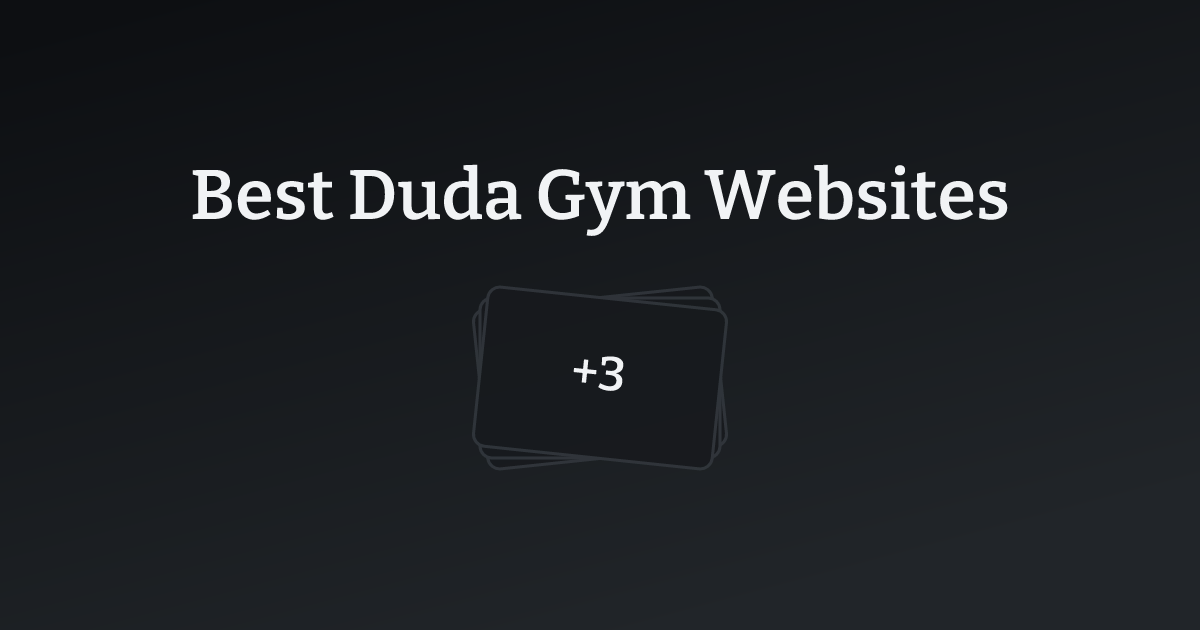 Best Duda Gym Websites with count