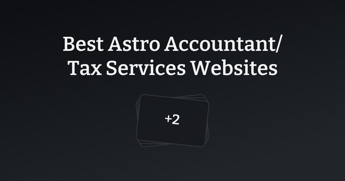 Best Astro Accountant/Tax Services Websites with count