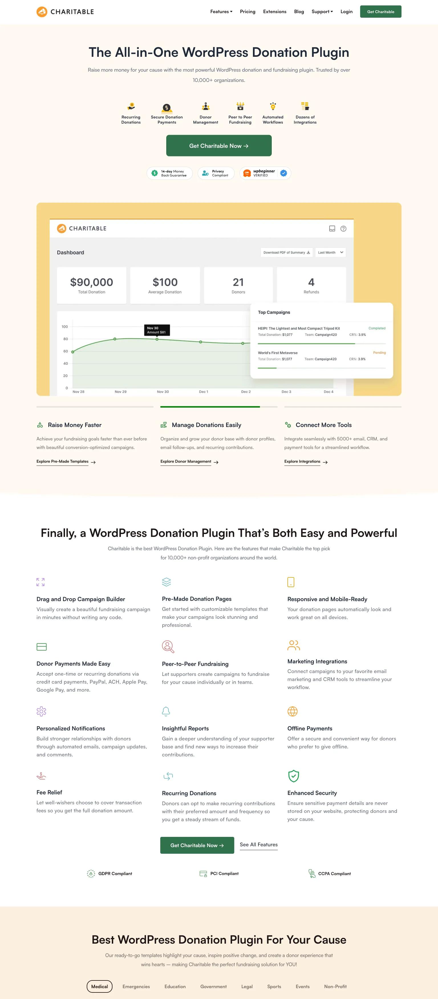 Charitable screenshot