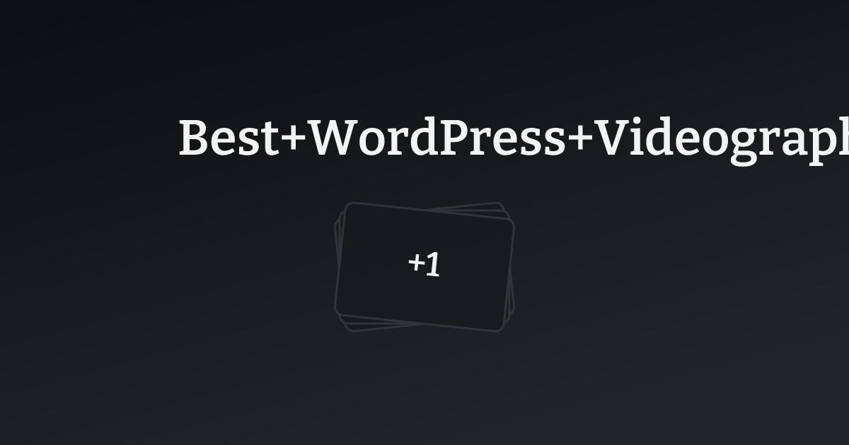 Best WordPress Videographer Websites with count
