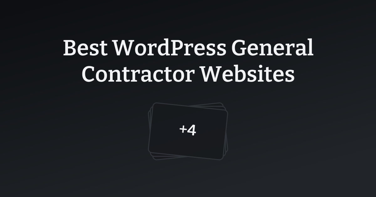 Best WordPress General Contractor Websites with count